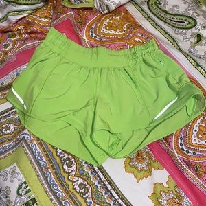 Green lululemon shorts